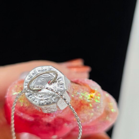 Anthropomorphic Seahorse Glass Ornament Orange & Yellow Glitter Accents 5.5"" - Picture 7 of 7